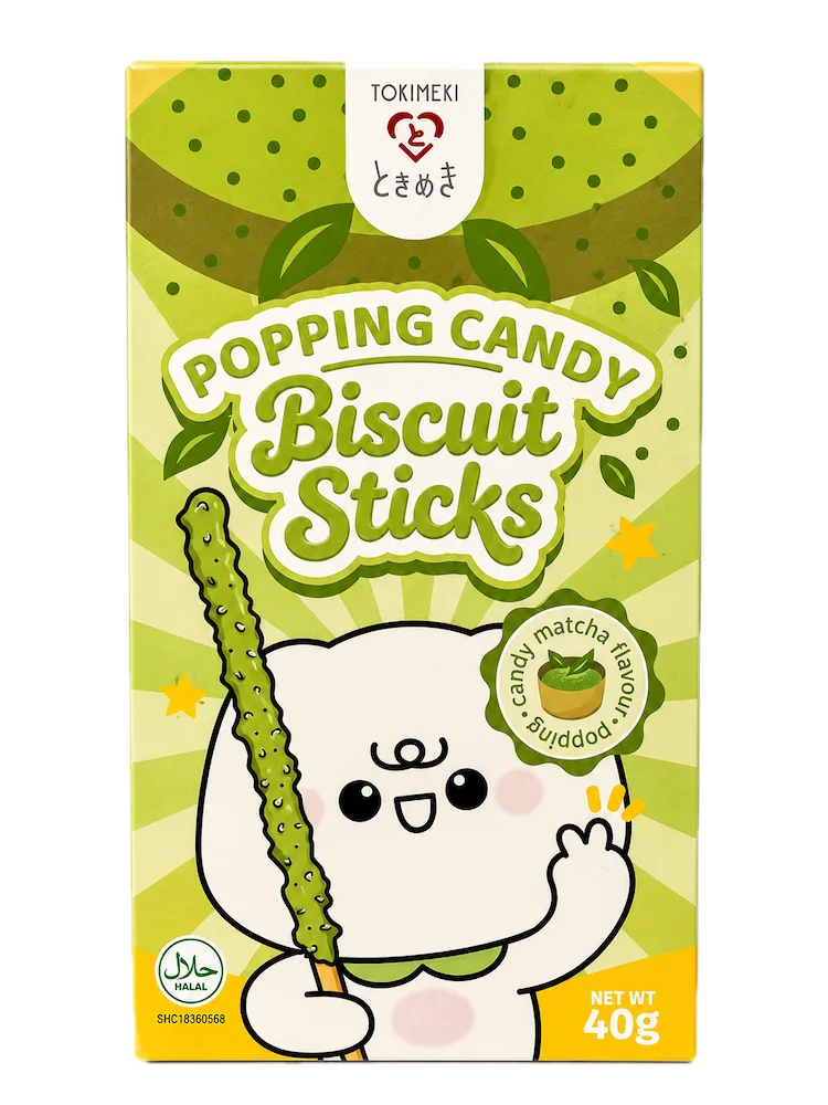 Tokimeki Biscuit Stick Popping Candy Matcha 40g