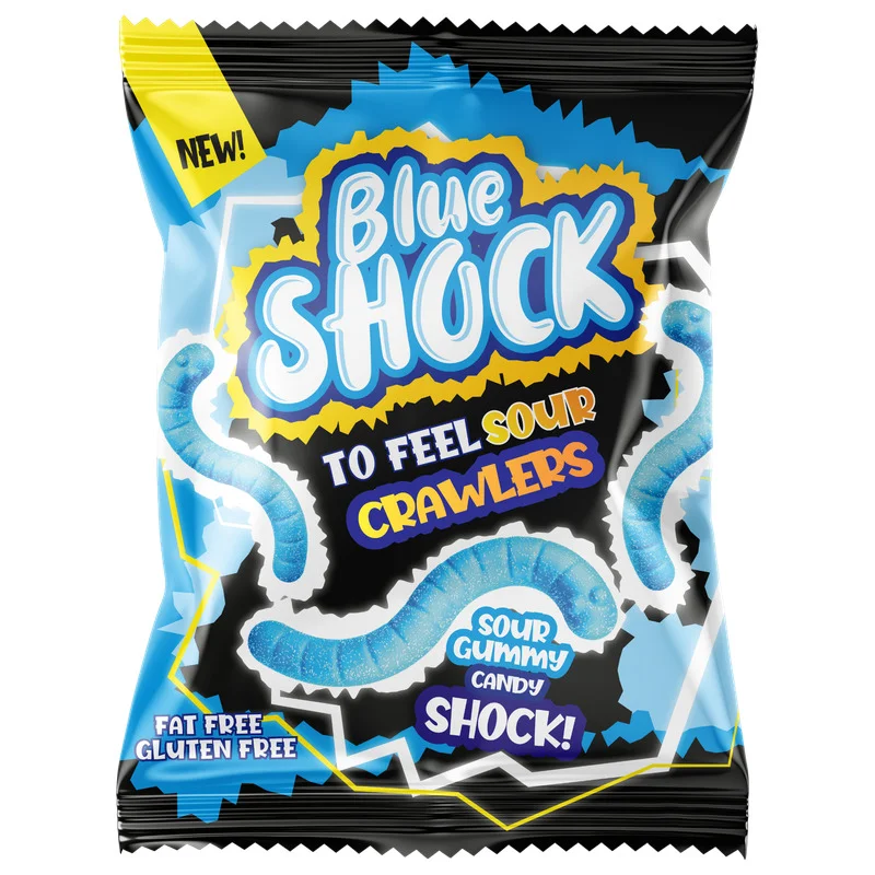 Blue Shock Sour Worms 80g