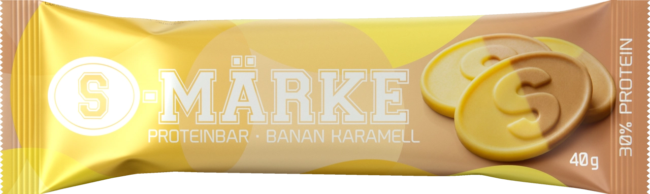 S-märke Proteinbar Banan Karamell 40g