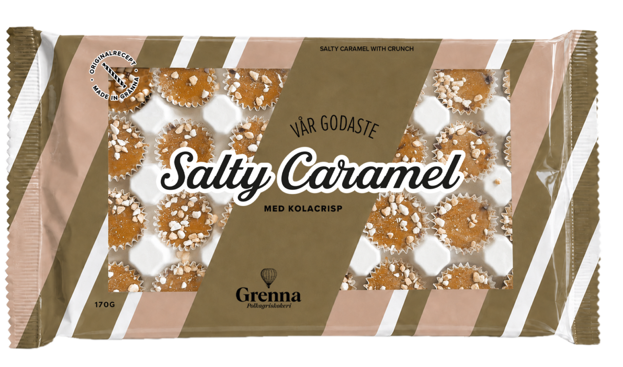 Grenna Salt karamell kola med krisp 170g